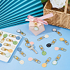 24Pcs 8 Colors Alloy Enamel Smiling Face Charm Keychains KEYC-DC00046-5