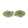 Christmas Theme Rack Plating Alloy Enamel Pendants PALLOY-O109-18LG-3