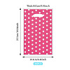 Polka Dot PET Plastic Packing Bags with Die Cut Hole Handle ABAG-TADJ0002-001B-2