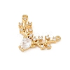 Brass Micro Pave Cubic Zirconia Pendants KK-F919-29G-02-2