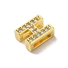 Brass Micro Pave Cubic Zirconia Beads KK-H487-25G-08-2