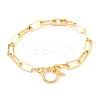 Unisex PVD Vacuum Plating 304 Stainless Steel Paperclip Chain Bracelets BJEW-H541-03A-G-1