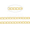 Rack Plating Brass Cuban Link Chains KK-E015-02G-2