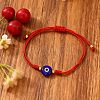 Handmade Lampwork Evil Eye Bead Braided Bracelets RO1505-1-2
