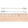 304 Stainless Steel Chain Extender with Oval Charms STAS-G383-07P-3