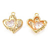 Brass Micro Pave Cubic Zirconia Pendants KK-N231-293B-2