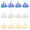 12Pcs 3 Colors 201 Stainless Steel Pendant STAS-UN0045-13-1