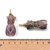 Natural Fluorite Pendants G-K338-30G-01-3