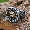Textured 304 Stainless Steel Finger Rings FS-WG3E048-06-1