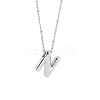 1pc Brass Chain with Alloy Letter Pendants Necklaces NJEW-LP0001-41N-P-1