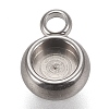 Non-Tarnish 304 Stainless Steel Pendant Cabochon Settings X-STAS-K202-03A-P-1