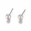 Tarnish Resistant 304 Stainless Steel Stud Earrings EJEW-G278-40P-03-1