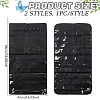 2Pcs 2 Styles Rectangle Foldable Non-woven Fabric Jewelry Roll AJEW-FG0003-97-2