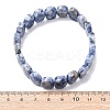Natural Blue Spot Jasper Faceted Beaded Stretch Bracelets for Women BJEW-K251-07M-5