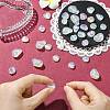 32Pcs 8 Styles UV Plating Opaque Acrylic Beads OACR-CJ0002-77-5
