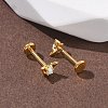 304 Stainless Steel Synthetic Opal Stud Earrings EJEW-B143-01G-05-3