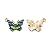 Light Gold Alloy Enamel Pendants ENAM-G210-02LG-02-1