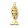 Brass Micro Pave Cubic Zirconia Pendants KK-C072-40G-1