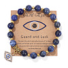 Natural Sodalite Round Beads Stretch Bracelets FS-WG18FCB-01-1