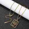 304 Stainless Steel Necklace LS-NJEW-D330-01G-08-4