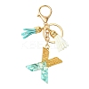 Transparent Epoxy Resin Pendant Keychains KEYC-FS00022-24-1