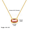 304 Stainless Steel Pave Cubic Zirconia Oval Birth Stone Pendant Necklaces for Women FS-WGC2097-12-1