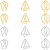 12Pcs 6 Style 304 Stainless Steel Snap On Bails STAS-UN0037-92-1