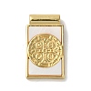 Rack Plating Religion Brass Pave Shell Rectangle Pendants KK-K345-14G-02-1
