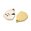 304 Stainless Steel Enamel Pendants X1-STAS-G360-04G-08-2