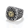 Textured 304 Stainless Steel Finger Rings FS-WG3E048-04-5