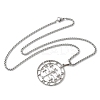 201 Stainless Steel Hollow Cut Demon Seal Sigil Pendant Necklaces NJEW-H065-25P-2