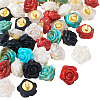 40Pcs 5 Colors 1-Hole Plastic Buttons FIND-TA0008-23-3