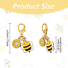 10Pcs 2 Styles Bees & Ladybird Alloy Enamel Pendant Decorations HJEW-YW00144-3
