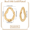 6Pcs Brass Spring Gate Clasps FIND-SC0020-67D-2