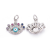 Brass Micro Pave Cubic Zirconia Charms LS-ZIRC-L070-47P-2