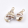 Electroplate Spiral Shell Pendants SSHEL-S262-20-2