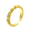 2Pcs 2 Styles Brass Micro Pave Clear Cubic Zirconia Cuff Rings for Women RJEW-S399-02G-5