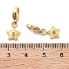Star 304 Stainless Steel Rhinestone Pendant Decorations STAS-M092-11G-3