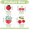 8Pcs 4 Styles Glass Crystal Embroider Thread Iron on/Sew On Patches PATC-PH0001-38-2
