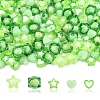 200Pcs 5 Styles Transparent Acrylic Beads TACR-FS0001-54B-1