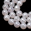 Electroplated Natural Agate Beads Strands G-B191-A07-10mm-20-3