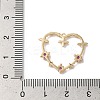 Heart Rack Plating Brass with Cubic Zirconia Pendants KK-G504-11G-3