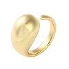 Rack Plating Brass Teardrop Open Cuff Ring for Women RJEW-A016-03G-5