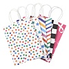 12Pcs 6 Colors Print Paper Packing Tote Bags CARB-FS0001-05-3