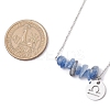 Natural Kyanite Chip & Constellation Pendant Necklaces NJEW-JN05084-07-3