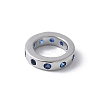 Brass Micro Pave Cubic Zirconia European Beads KK-K399-14P-2