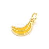 Brass with Yellow Enamel Charms KK-CBADB87-12G-2