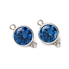 925 Streling Silver Pave Cubic Zirconia Birthstone Connector Charms STER-NH0001-80P-07-1