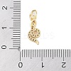 Rack Plating Brass Clear Cubic Zirconia Pendants KK-Z060-01G-01-3