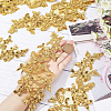 4 Pairs Leaves Polyster Embroidery Ornaments Accessories DIY-GF0005-69C-3